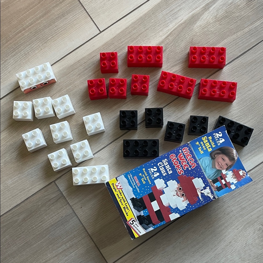 Mega Wee Bloks Building Block Set - Red, White, and Black